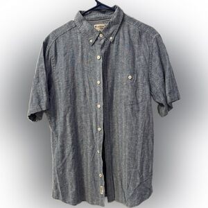 Weatherproof Casual Blue Button-Down Shirt